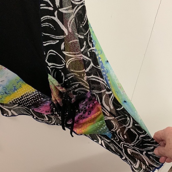 Lace brand colorful long flared free from style top with lining many colors XL - Picture 4 of 8